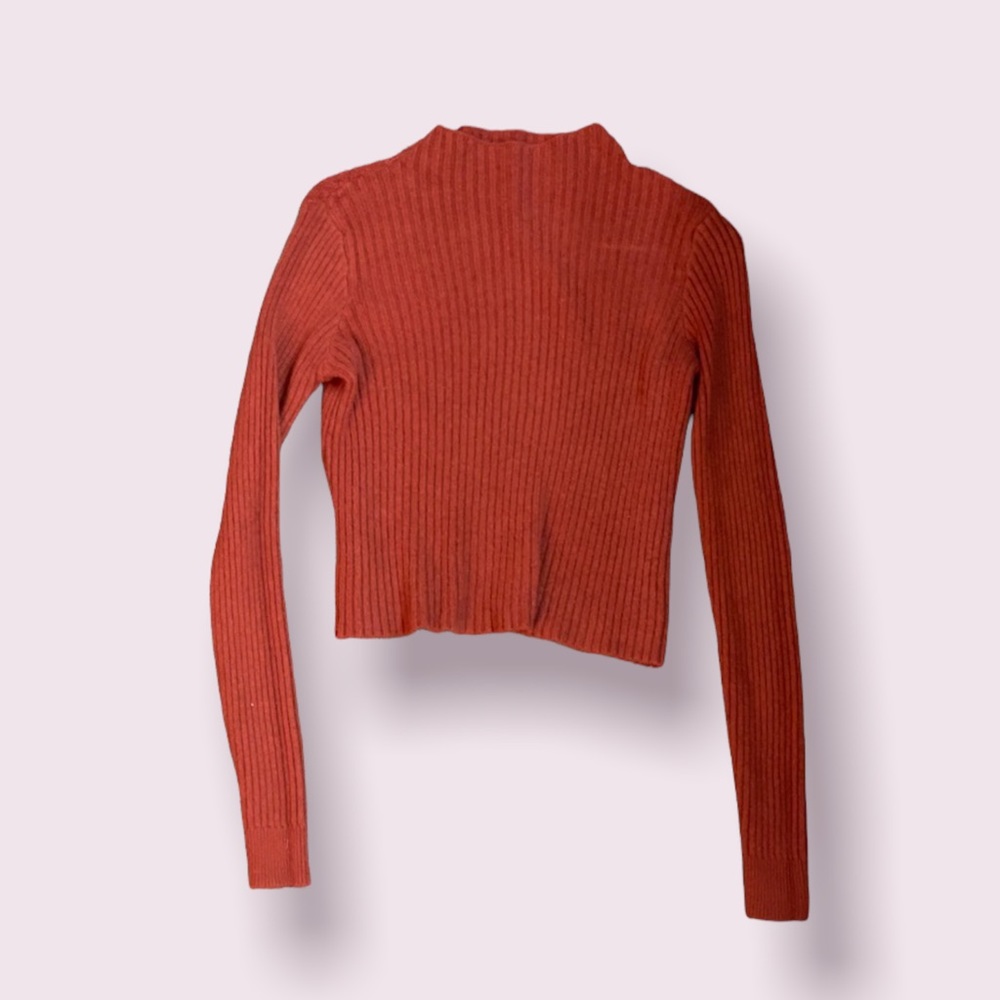Orange super cute sweater
Only worn ONCE 
Dry cleaner perf condition
Be Mine
S/M